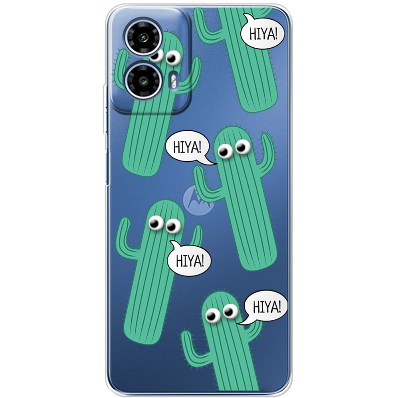 Прозорий чохол BoxFace Motorola Moto G35 с 3D-глазками HIYA