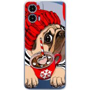 Прозорий чохол BoxFace Motorola Moto G35 Winter Puggy