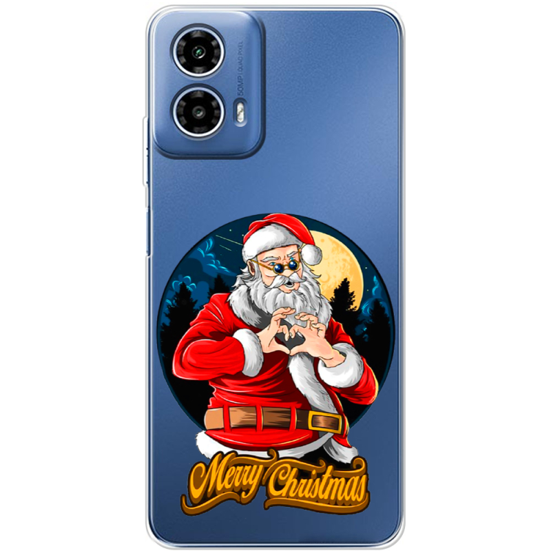 Прозорий чохол BoxFace Motorola Moto G35 Cool Santa