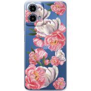 Прозорий чохол BoxFace Motorola Moto G35 Peony Watercolor Style