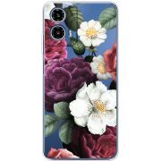 Прозорий чохол BoxFace Motorola Moto G35 Floral Dark Dreams