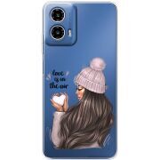 Прозорий чохол BoxFace Motorola Moto G35 love is in the air