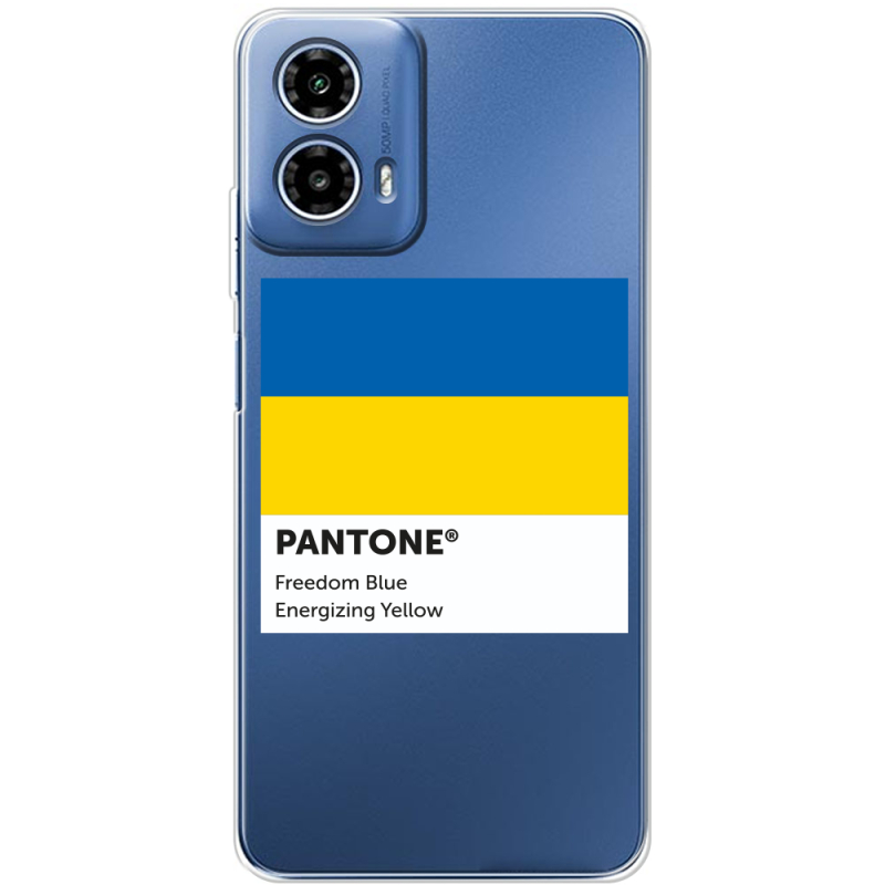Прозорий чохол BoxFace Motorola Moto G35 Pantone вільний синій