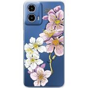 Прозорий чохол BoxFace Motorola Moto G35 Cherry Blossom