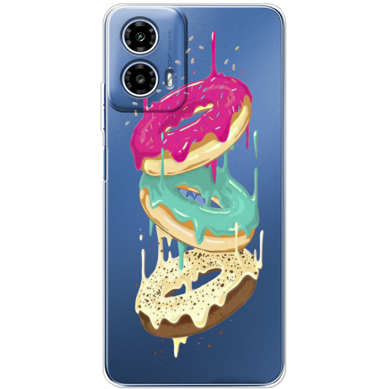 Прозорий чохол BoxFace Motorola Moto G35 Donuts
