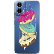 Прозорий чохол BoxFace Motorola Moto G35 Donuts