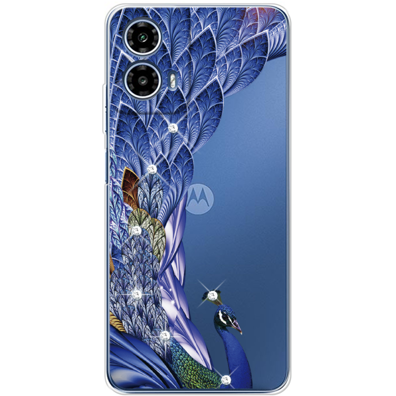 Чохол зі стразами Motorola Moto G35 Peafowl