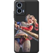 Чорний чохол BoxFace Motorola Moto G35 Happy Harley Quinn