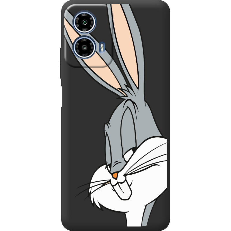 Чорний чохол BoxFace Motorola Moto G35 Lucky Rabbit