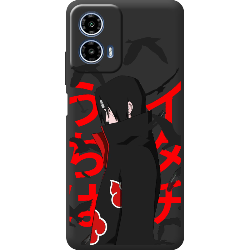 Чорний чохол BoxFace Motorola Moto G35 Учиха Итачи