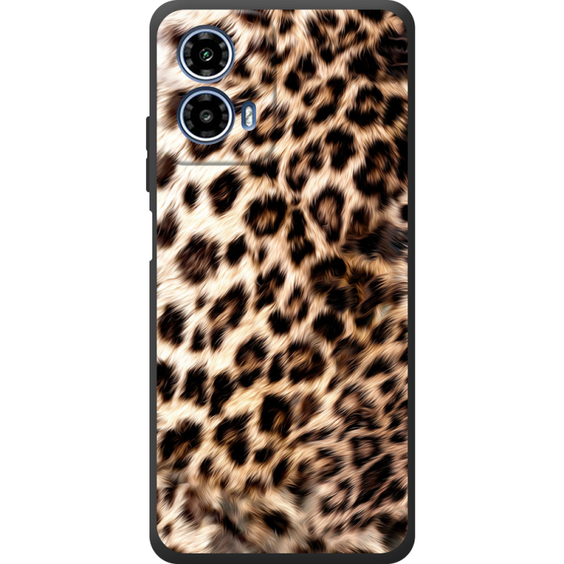 Чорний чохол BoxFace Motorola Moto G35 Леопардовий