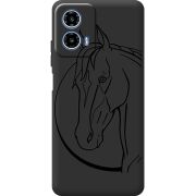 Чорний чохол BoxFace Motorola Moto G35 Horse