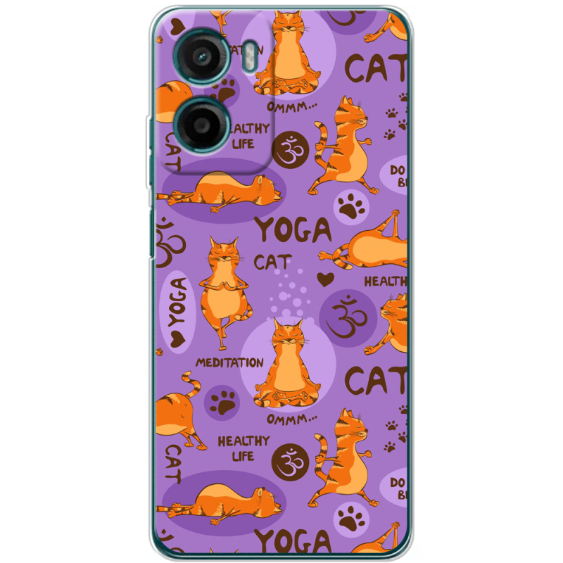 Чохол BoxFace Motorola G06 Power Yoga Cat