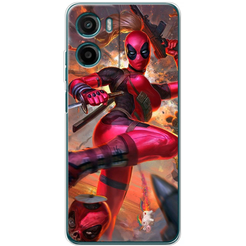 Чохол BoxFace Motorola G06 Power Woman Deadpool