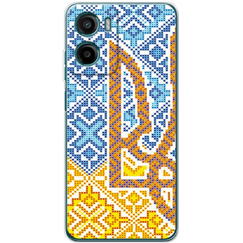 Чохол BoxFace Motorola G06 Power Тризуб Вишивка