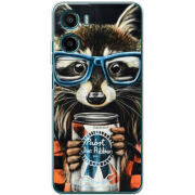 Чохол BoxFace Motorola G06 Power Енот с банкой