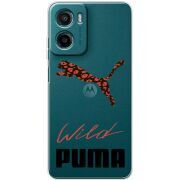 Прозорий чохол BoxFace Motorola G06 Power Wild Cat