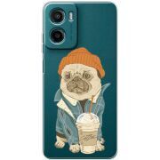 Прозорий чохол BoxFace Motorola G06 Power Dog Coffeeman