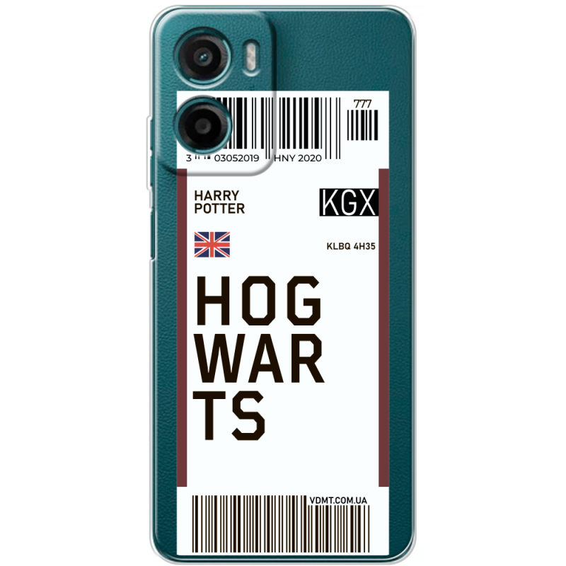 Прозорий чохол BoxFace Motorola G06 Power Ticket Hogwarts