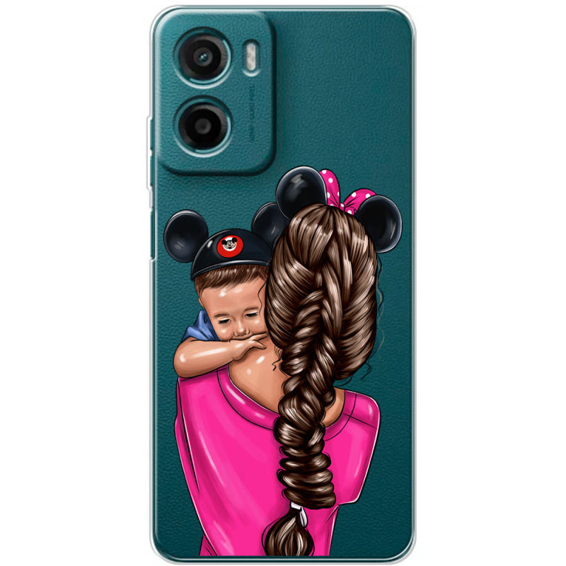 Прозорий чохол BoxFace Motorola G06 Power Mouse Mommy