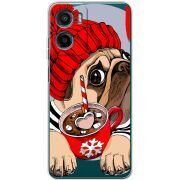 Прозорий чохол BoxFace Motorola G06 Power Winter Puggy