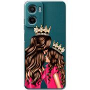 Прозорий чохол BoxFace Motorola G06 Power Queen and Princess