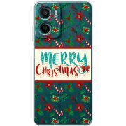 Прозорий чохол BoxFace Motorola G06 Power Vintage Christmas Pattern