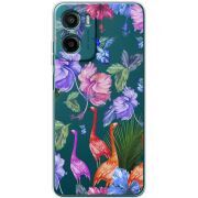 Прозорий чохол BoxFace Motorola G06 Power Flamingo