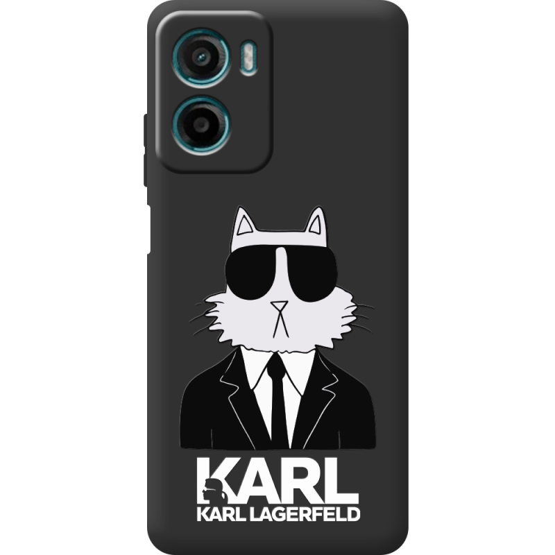 Чорний чохол BoxFace Motorola G06 Power Cat in Black