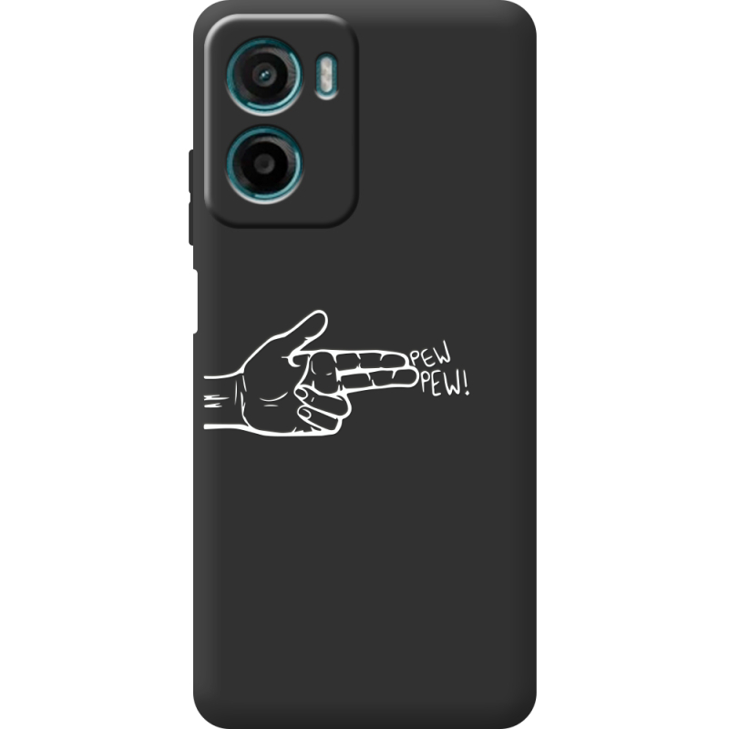 Чорний чохол BoxFace Motorola G06 Power Pew Pew