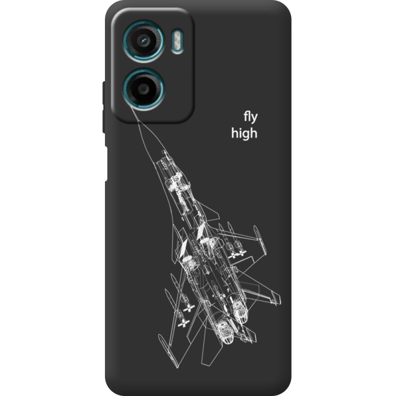 Чорний чохол BoxFace Motorola G06 Power Військовий літак