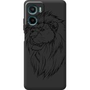 Чорний чохол BoxFace Motorola G06 Power Lion