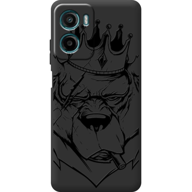 Чорний чохол BoxFace Motorola G06 Power Bear King