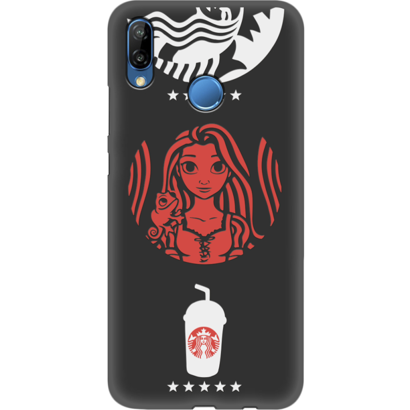 Черный чехол Uprint Huawei P20 Lite RedWhite Coffee