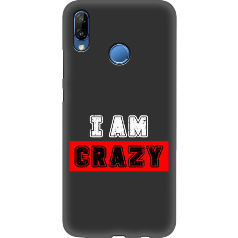 Черный чехол Uprint Huawei P20 Lite I'm Crazy