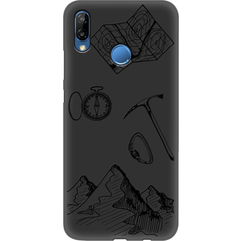 Черный чехол Uprint Huawei P20 Lite Mountains