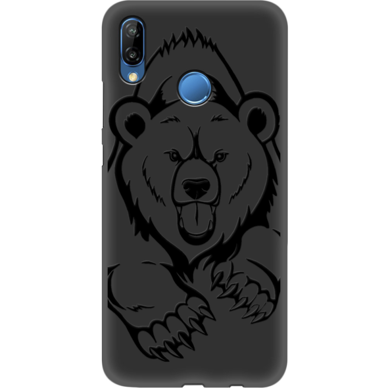 Черный чехол Uprint Huawei P20 Lite Grizzly Bear