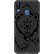 Черный чехол Uprint Huawei P20 Lite Grizzly Bear