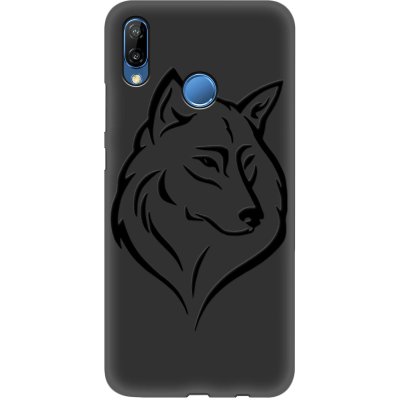 Черный чехол Uprint Huawei P20 Lite Wolf