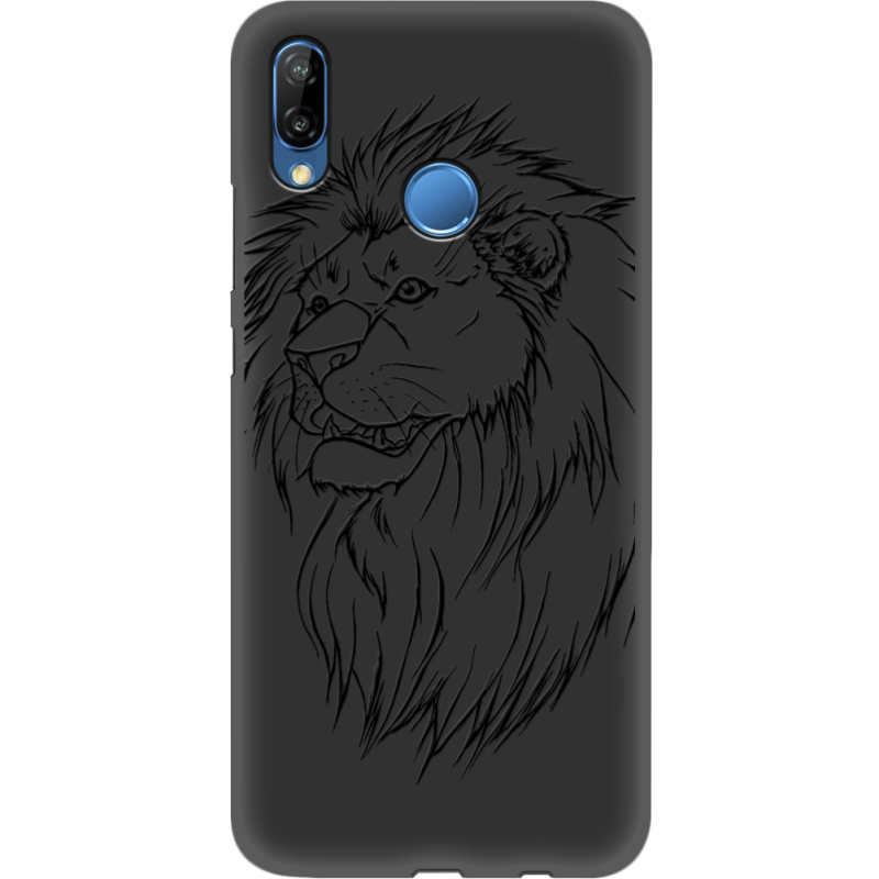 Черный чехол Uprint Huawei P20 Lite Lion