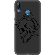Черный чехол Uprint Huawei P20 Lite Skull and Roses