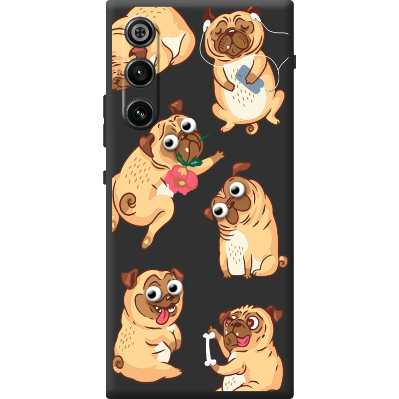 Прозорий чохол BoxFace Nubia Redmagic 10 Air с 3D-глазками Pug