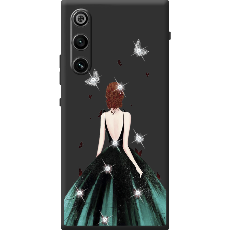 Чохол зі стразами ZTE Nubia Redmagic 10 Air Girl in the green dress