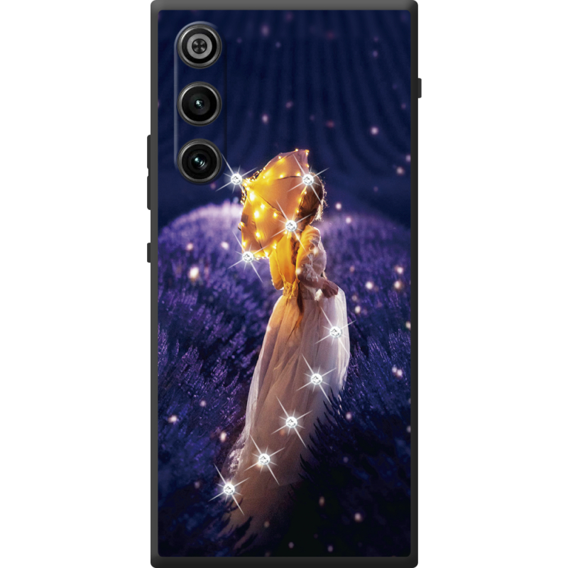 Чохол зі стразами ZTE Nubia Redmagic 10 Air Girl with Umbrella