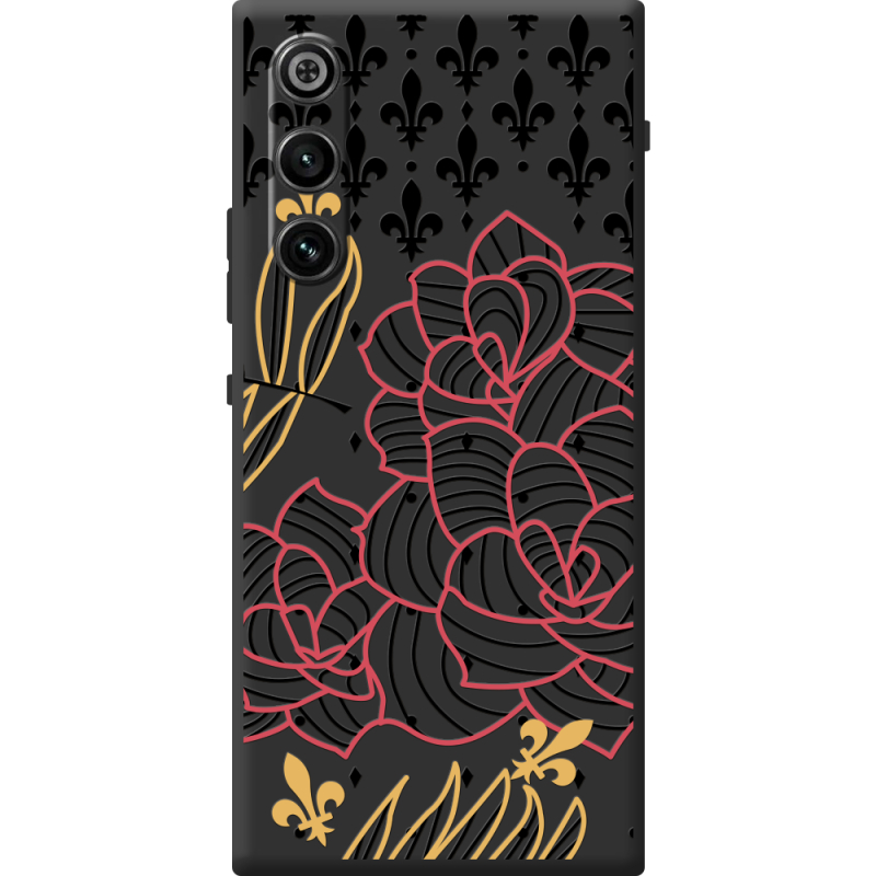 Чорний чохол BoxFace ZTE Nubia RedMagic 10 Air FranceFlowers