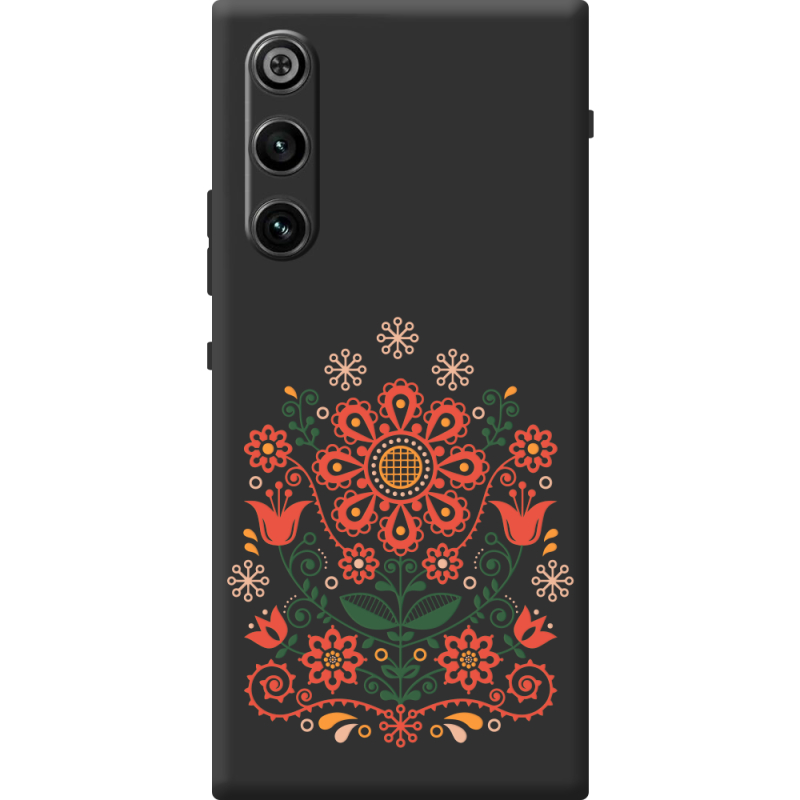 Чорний чохол BoxFace ZTE Nubia RedMagic 10 Air Ukrainian Ornament