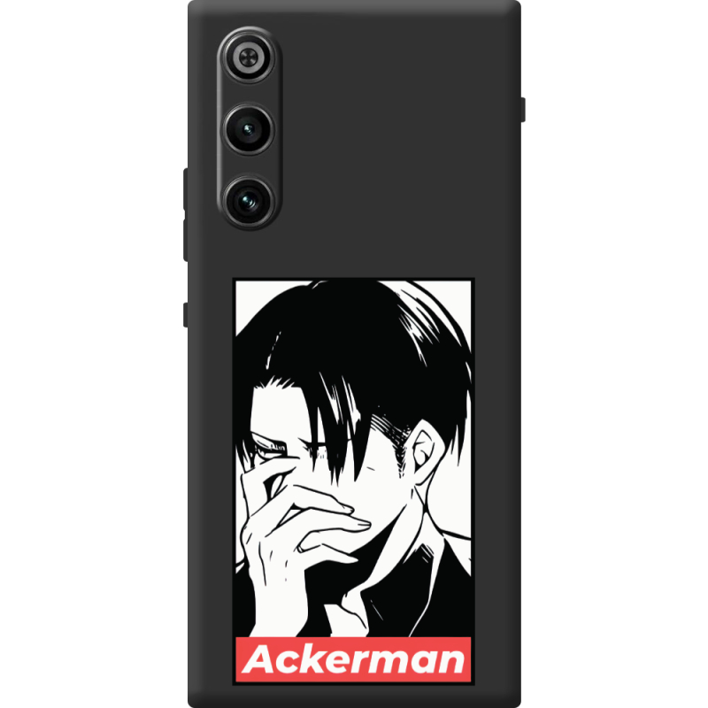 Чорний чохол BoxFace ZTE Nubia RedMagic 10 Air Attack On Titan - Ackerman