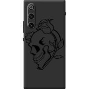 Чорний чохол BoxFace ZTE Nubia RedMagic 10 Air Skull and Roses