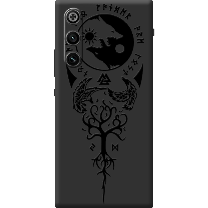 Чорний чохол BoxFace ZTE Nubia RedMagic 10 Air Hugin and Munin