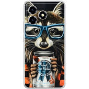 Чохол BoxFace ZTE Blade A36 Енот с банкой